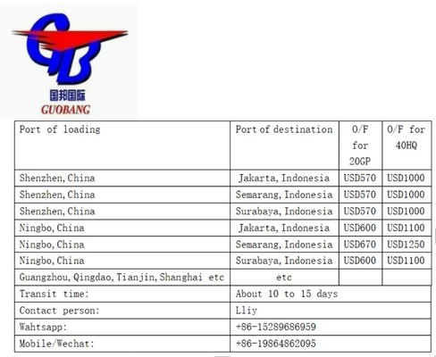 Get the Best Deal on FCL Sea Freight from to Indonesia 12 Days Transit Time Total Supply 1000-10000