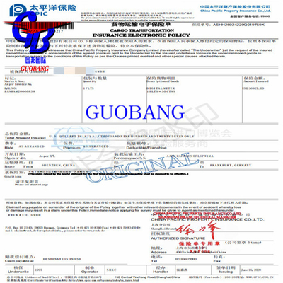 Customs Capacity Insurance Policy for International Shipments by Leading Shipping Company