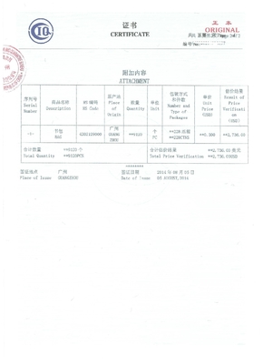 SGS FORM E CIQ Document Certification Service